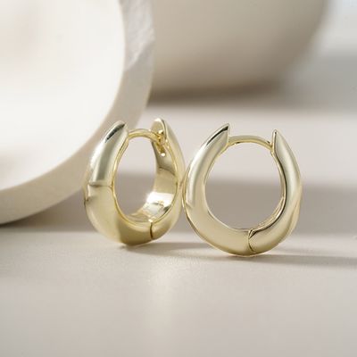 Luxe Chunky Huggie Hoops Gold
